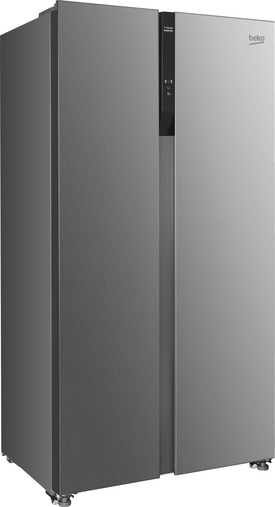 Beko GNO5322XPN Side-by-Side, Kühlschrank, Gefrierschrank, 532 l Gesamtvolumen, 347 Liter Kühlbereich, 185 Liter Gefrierbereich, Multifunktionsdisplay, Schnellkühlen, Türalarm, Edelstahl-Look