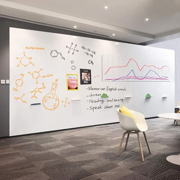 Buy Large Whiteboard Contact Paper Sticker, Sticky Dry Erase White