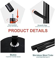 Vista 38 de Perchero con base de mármol natural, perchero moderno de metal independiente, perchero con 12 ganchos, perchero para sombreros de árbol para 12