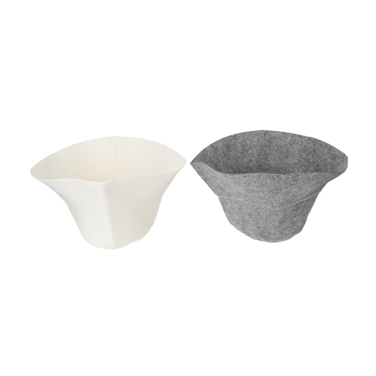 Chapeau de Sauna Anti-chaleur, 2 Pièces, Gris et Blanc