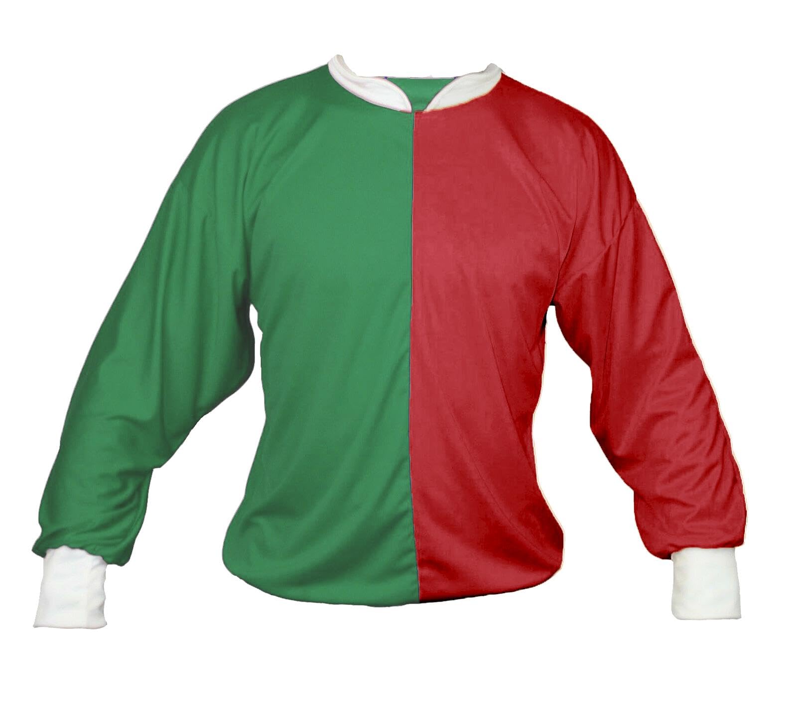 Adults Horse Racing Top Jockey Jersey Silks Colours Equestrian Cheltenham National Fancy Dress [Emerald Green & Red] — image 1
