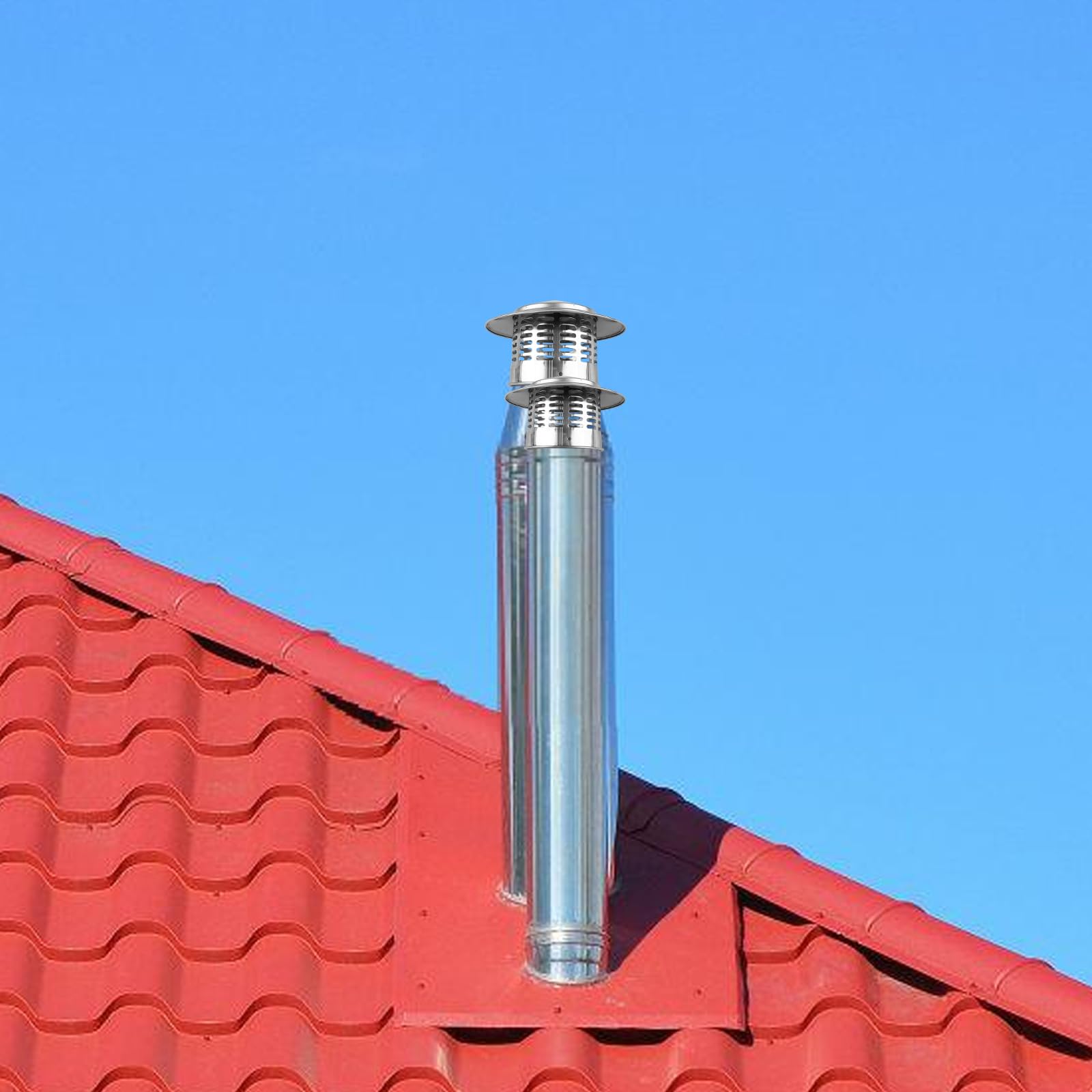 Copertura per camino, in acciaio inox, per camino, camino (110 mm)