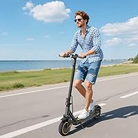 Vista 9 de WERHY 10 Inches Electric Scooter, 500W Powerful Motor & 22 MPH Top Speed, 22-28Miles Long Range, Folding E Scooter with Dual Braking for Adults