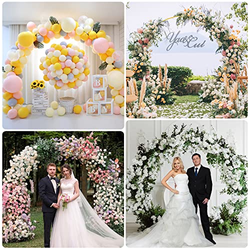 Fomcet 7.2Ft Gold Round Backdrop Stand Metal Circle Balloon Arch Frame Large Wedding Arch Stand For Birthday Party Anniversary Valentine Wedding Ceremony Decorations Thickened Square Tubes #TOP5