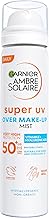 Garnier Spray Fissante Make Up con Protezione Solare SPF50+, Protezione da Macchie Scure, Trucco Perfetto a Lungo, Formula Vegana con Glicerina, Vitamina E e Acido Ialuronico, Ambre Solaire, 75 ml