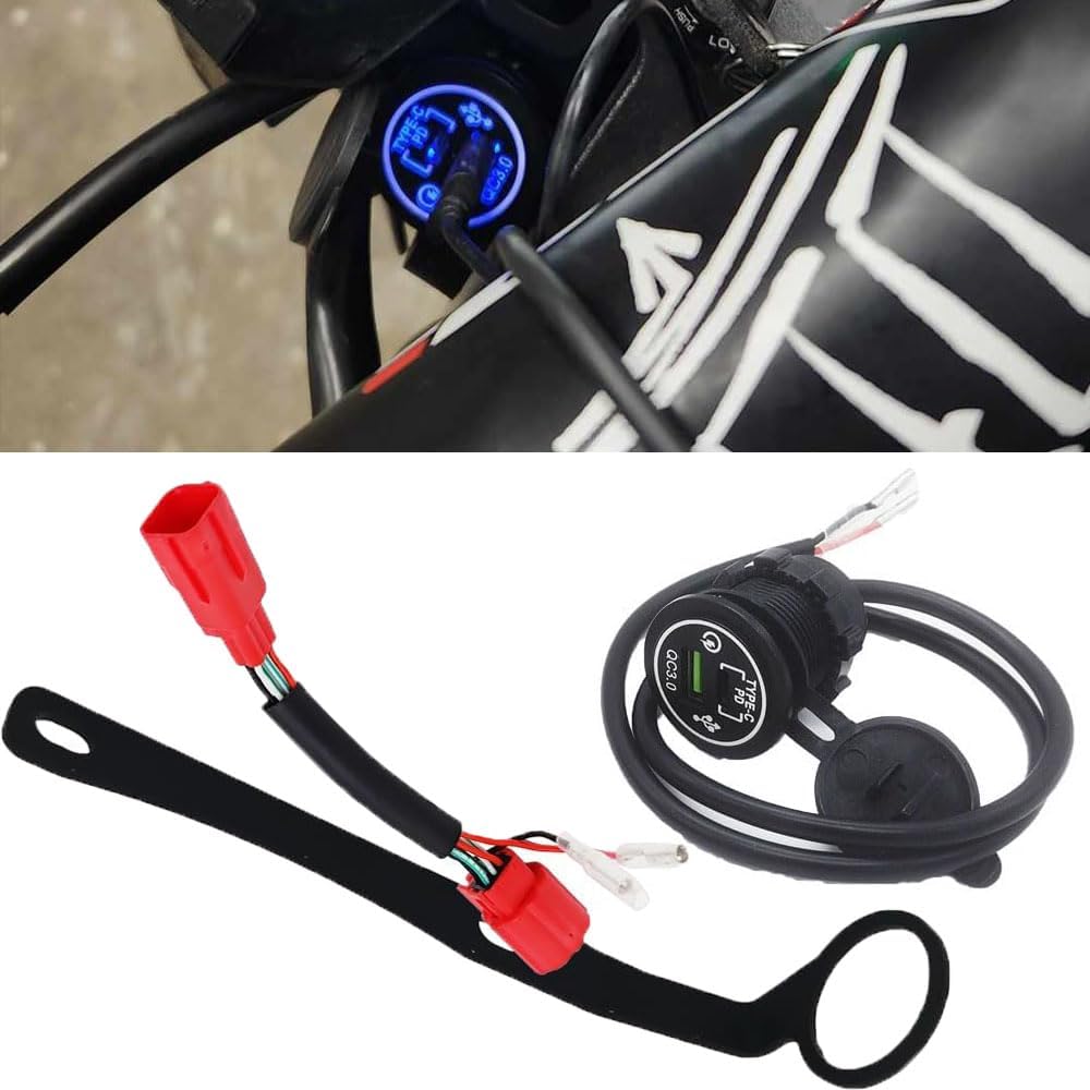 Compatible with Honda GROM 125 MSX125 （2021-UP） Plug & Play Wiring Harness Connector Accessory Kit + Mount Bracket