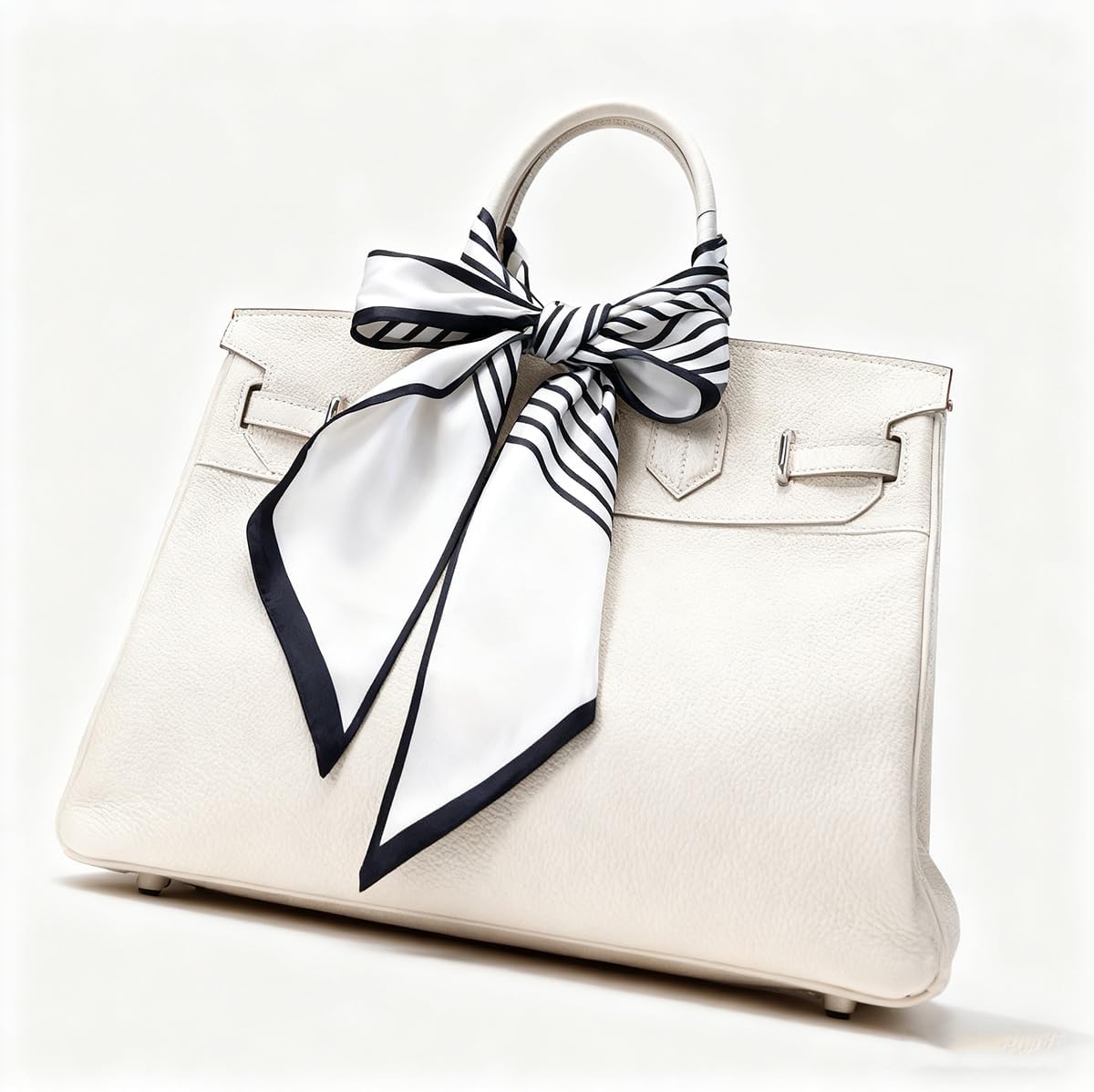 59" Long Silk Like Scarf Fashion Hair Head Scarf for Women Satin Head Hair Handbag Scarf Belt Purse Accessories… - Image 2