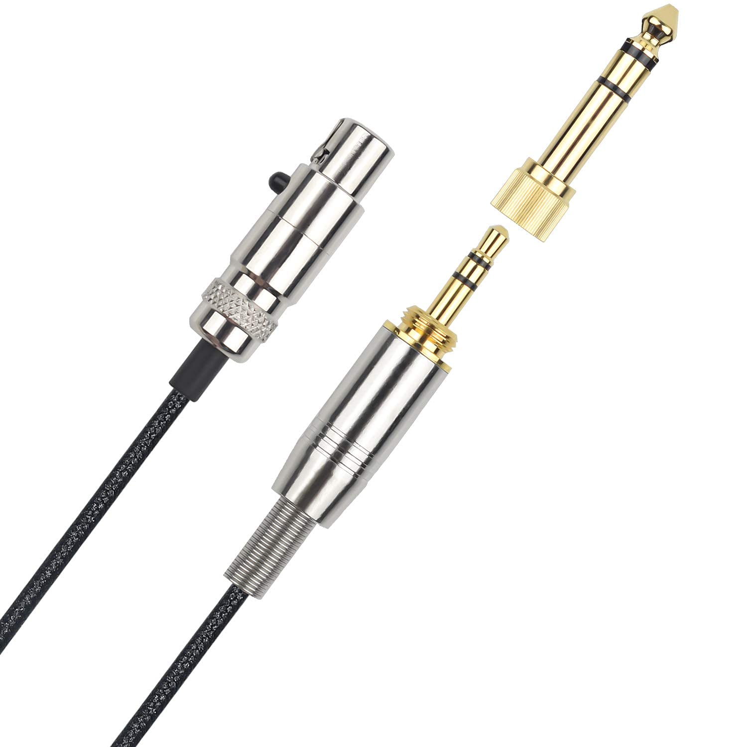 Zosvoses Câble audio de rechange Q702 compatible avec AKG K240, K240S, K240MK II, Q701, K702, K141, K171, K181, K271s, K271 MKII, M220, Pioneer HDJ-2000, avec adaptateur 6,35 mm