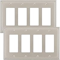 Vista 33 de Paquete de 2 cubiertas de placa de interruptor de luz de doble palanca, cubiertas decorativas de placa de doble interruptor Pearls, placa de pared