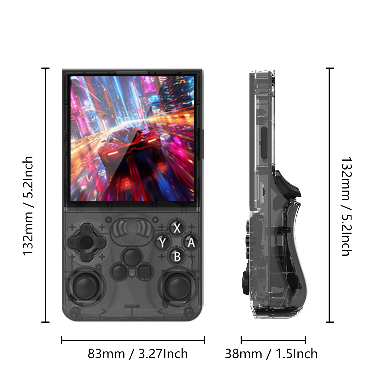 GAMINJA Retro-Handheld-Spielkonsole, Retro-Spielekonsole mit 10,2 cm IPS-Bildschirm, WiFi-2-Spieler-Online-Battle & Game-Download, 20+ klassische Emulatoren, 3500 mAh Akku, tragbares