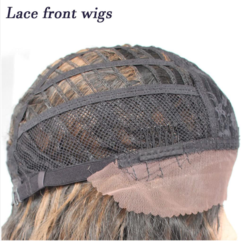 LIOONS Parrucca realistica Parrucca Moda Riccia Stile Riccio Parrucca Riepilogo Parrucca Sintetica 61 Cm/24 Pollici Adatto per L'uso Quotidiano delle Donne di Parrucche alla Moda Eleganza Naturale