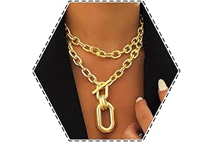 Chunky Gold Choker Necklace Layered Necklace Chain
