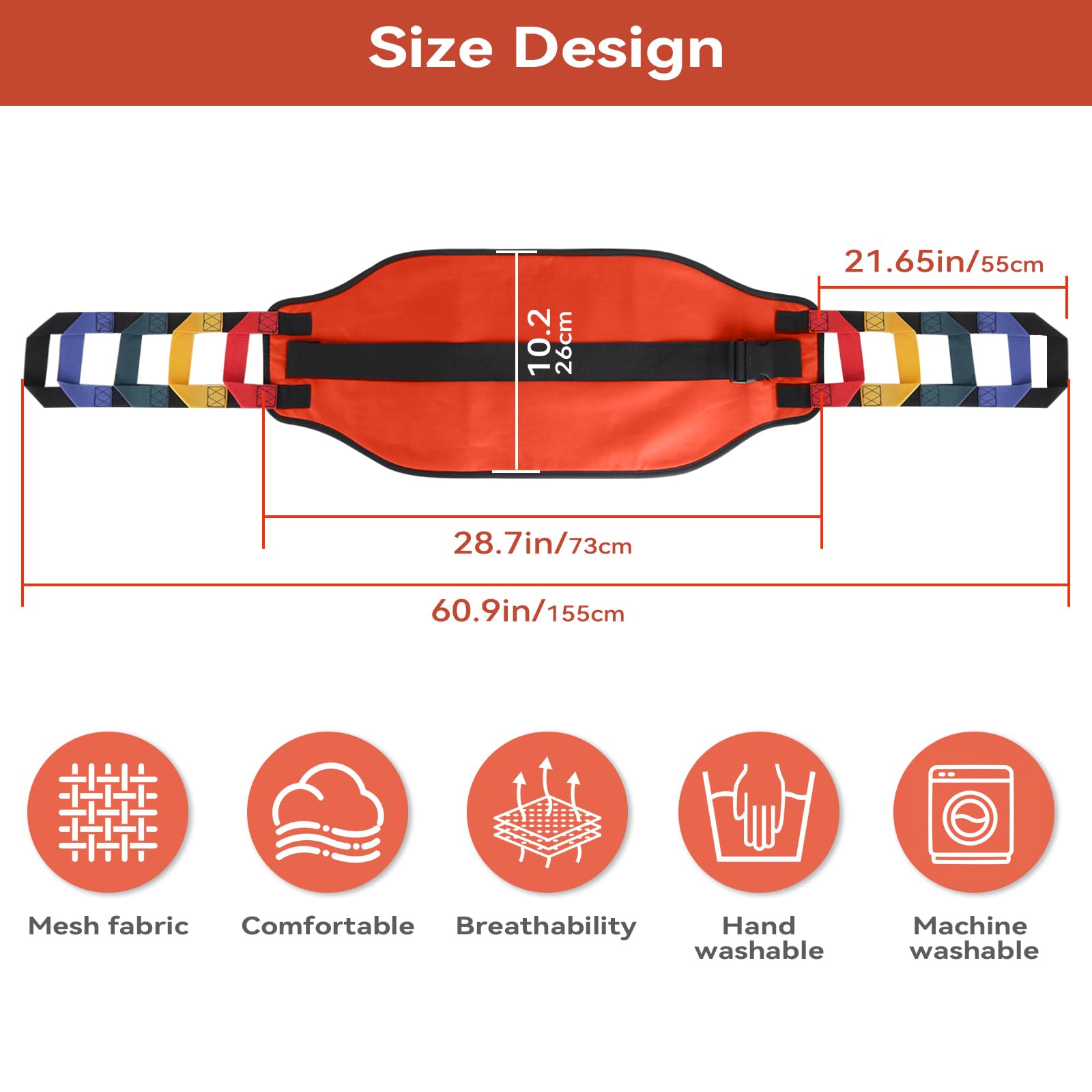 Écharpe de transfert pour patients allaitants, 154 cm pour personnes âgées, aide à levage de sécurité, ceinture de transfert pour soins aux patients, planches de transfert pour patients alités