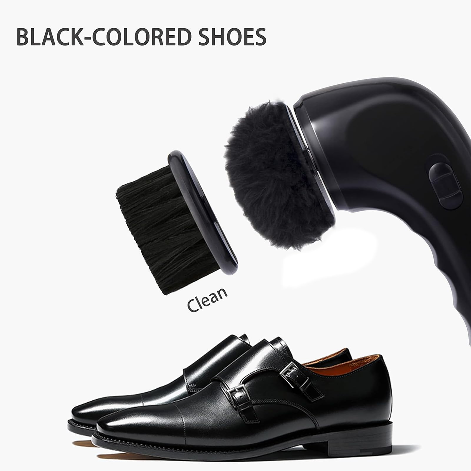 Spazzola Elettrica per Scarpe, Spazzola Portatile per Pulire Scarpe in Pelle con 3 Testine Sostituibili, Dotata di Hyper Cleanse, Facile da Trasportare per Stivali Scarpe Borse Divani
