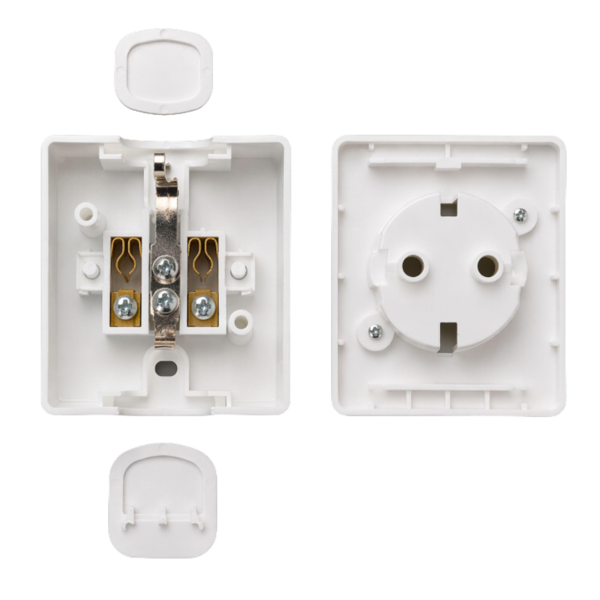 Presa Muro Presa da Esterno Impermeabile Presa Schuko Esterna da Muro IP44 (nero)
