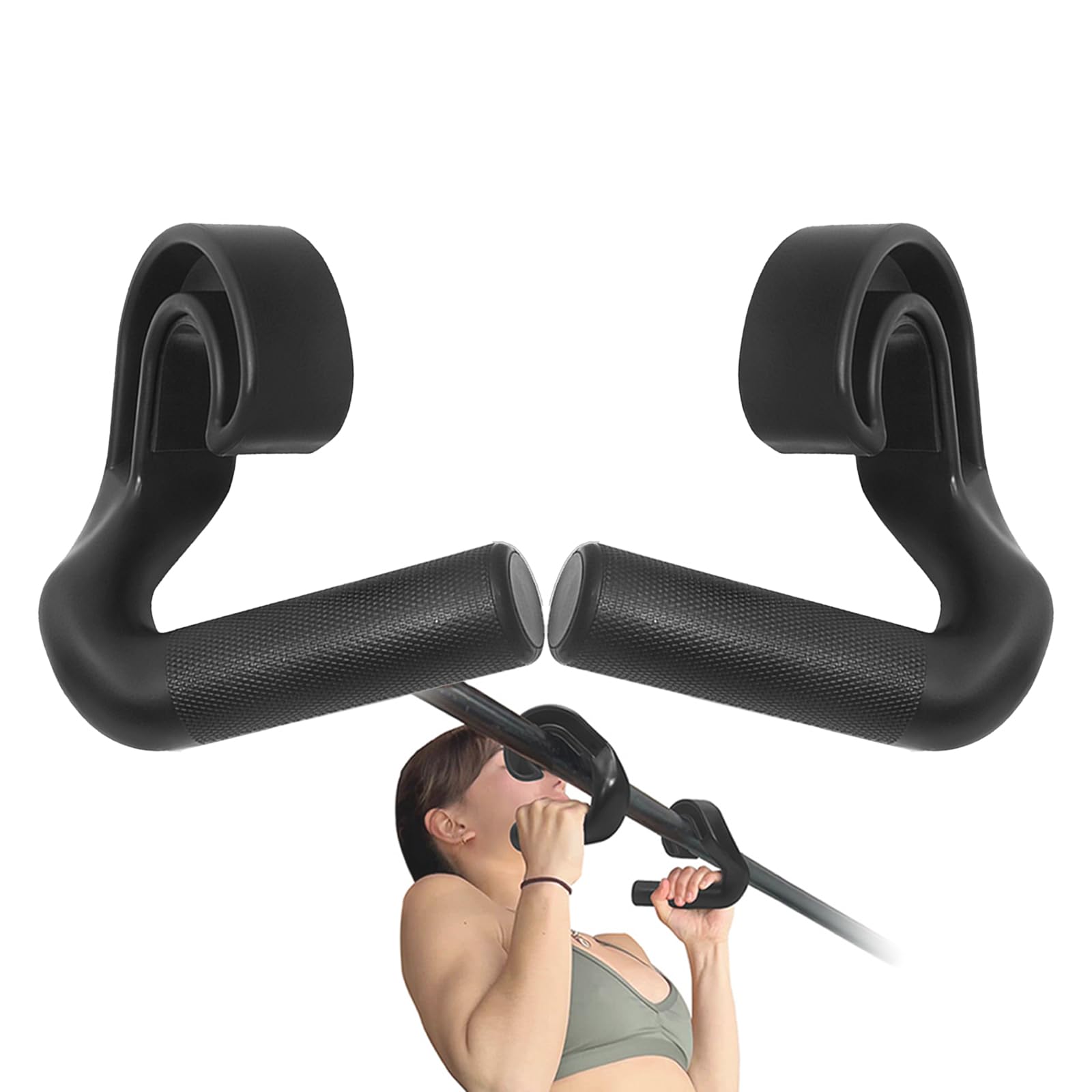 Neutral Grip Pull Up Handles 45 - Angles 90 Grips for Relieve Wrist Stress - Non-Slip Pull Up