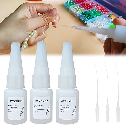 3 pulseras profesionales Kont fijación de goteo para cuerda elástica, mantiene la pulsera de nudo de cuerda atada para hacer joyas de bricolaje