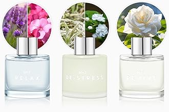 3 Pack Fragrance Reed Diffuser, 50ML Lavender Jasmine Gardenia Aromatherapy Diffuser Set with 12 Black Fiber Sticks,Air Freshener for Bedroom Bathroom Office, 8.2X 6.6X 2.1 inch