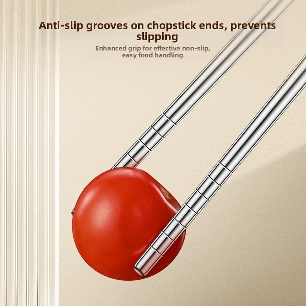 Bacchette da cucina extra lunghe 40 cm in acciaio inox con manico in legno per friggere pentole calde punte antiscivolo strumento da cucina marrone
