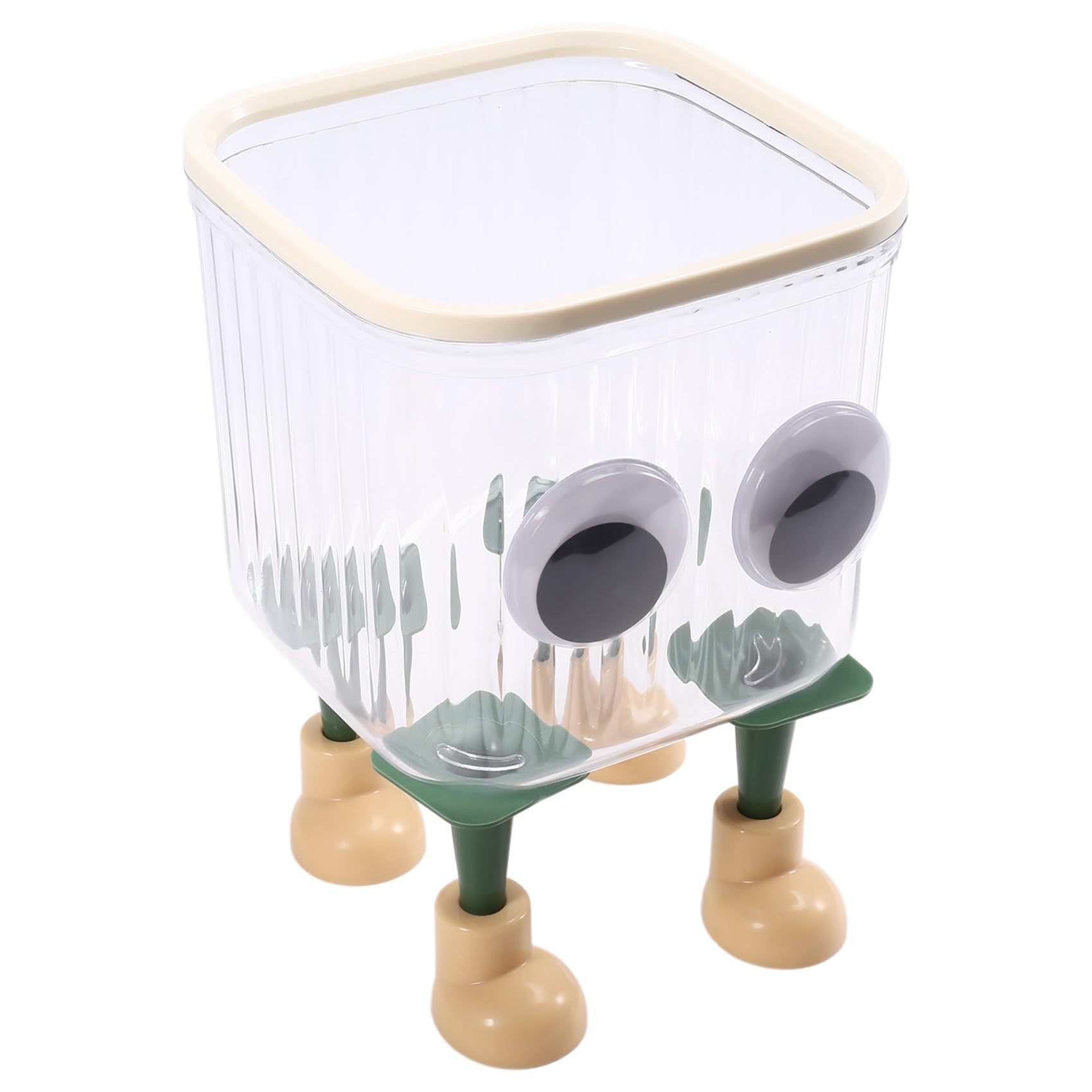 CTRLZS Cute Desktop Storage Box Trash Paper Basket Transparent Cartoon Trash Can for Large
