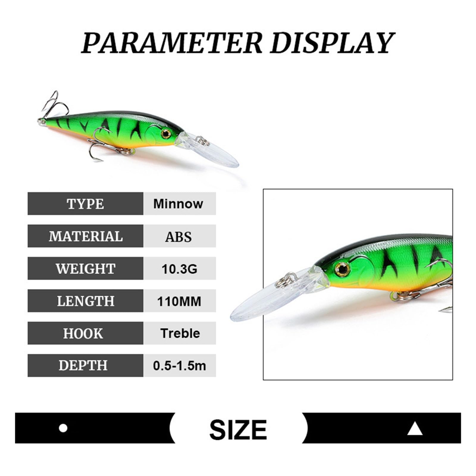 INEOUT 8 Sztuk Minnow Przynęta Wędkarska Woblery 10.3g 11cm Szczupak Karp Akcesoria Wędkarskie Woblery Twarda Przynęta Pływające Kotwiczki Crankbait