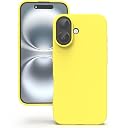YATWIN Silicone Back Case for iPhone 16, Soft-Touch Phone Back Cover for Apple iPhone 16 - Yellow gallery image