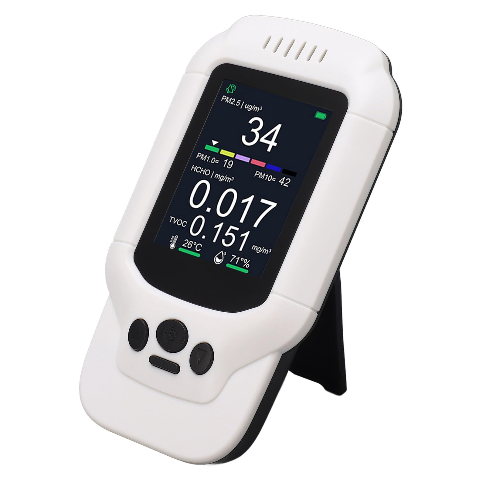 Tester della qualità dell'aria Multifunzionale ad alta precisione PM10 2.5 1.0 Misuratore di umidità della temperatura Allarme sonoro