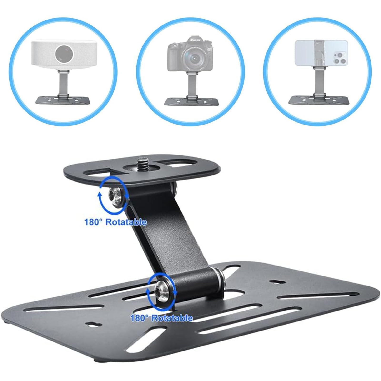 Support de projecteur réglable rotatif 360° universel home cinéma noir