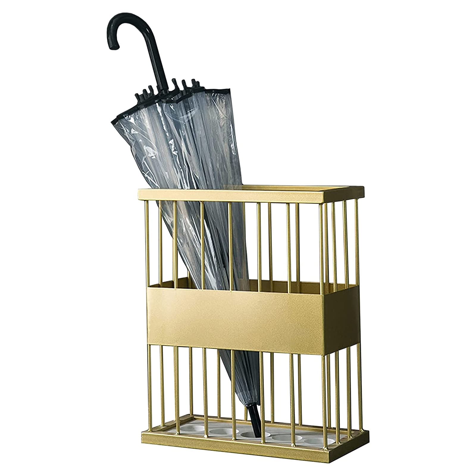BHFPFZA Metal Umbrella Stand Entryway Hallway Rack for Storage Modern Indoor Umbrella Holder for Walkistick Canes Rectangle Shelf for Home and Office 36 * 18 * 44Cm