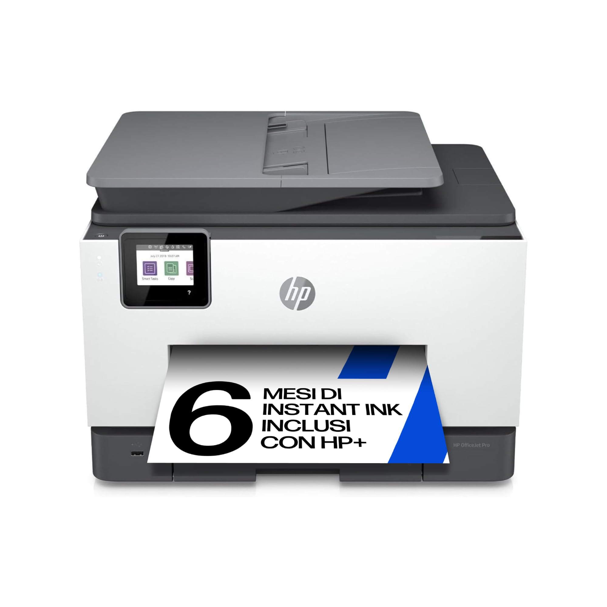 HP OfficeJet Pro 9135e 404M6B, Stampante Multifunzione a Getto d'Inchiostro A4 a Colori, Fronte e Retro Automatico, 25 ppm, Wi-Fi, 3 Mesi di Inchiostro Instant Ink Inclusi, Grigia
