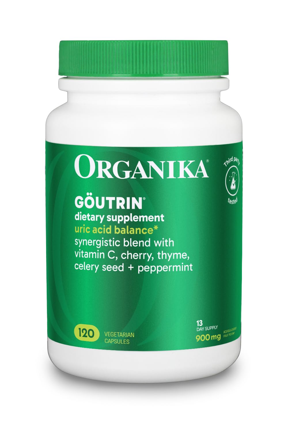 Goutrin Uric Acid Flush for Gout (120 Caps): Gentle Gout Support with Cherry, Thyme, Celery Seed, Peppermint, & VIT C: Clean & Vegan Gout Supplements for Men & Women - Metabolism & Mobility