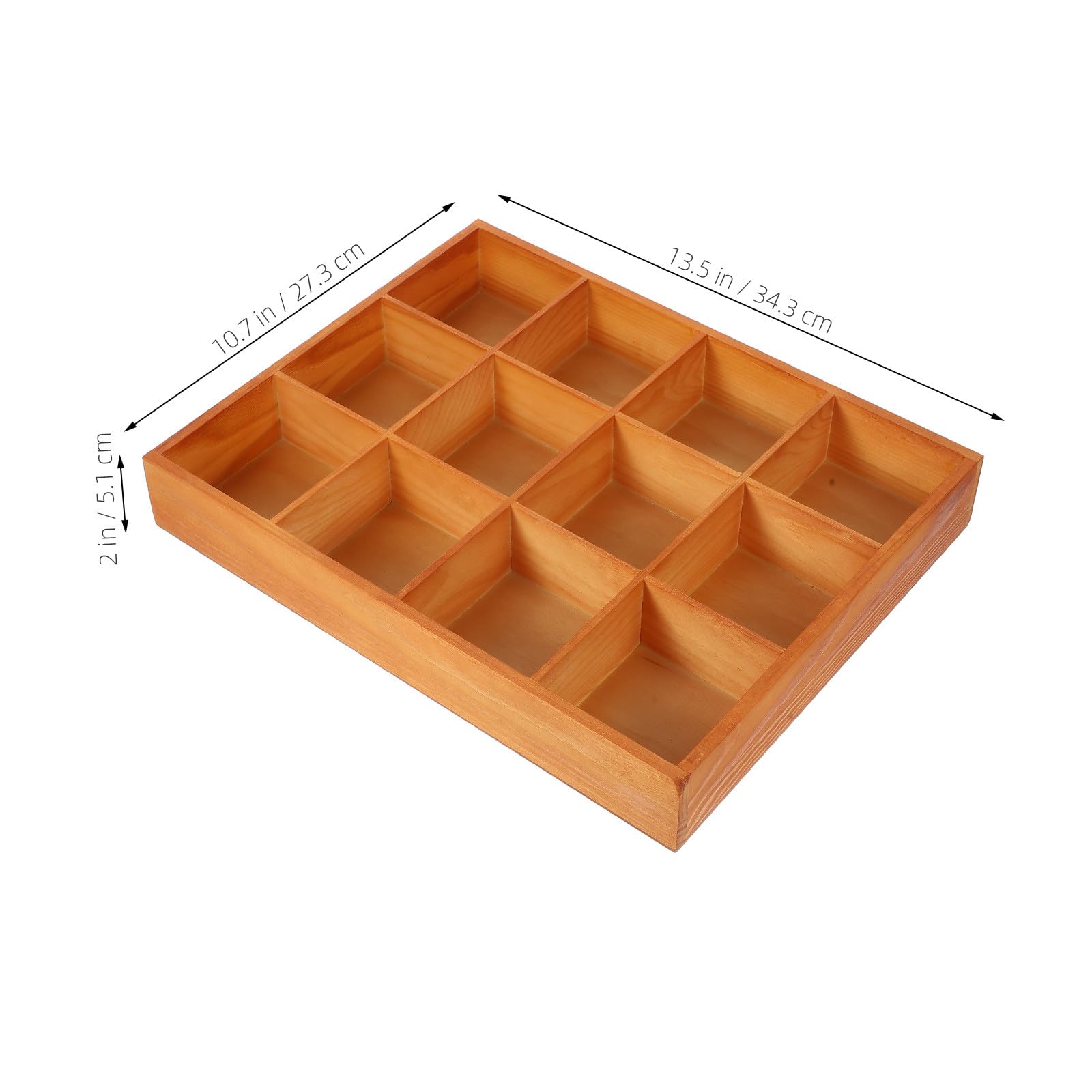 Abaodam Organizzatore per Calzini e Biancheria Intima, Divisorio in Legno 12 Scomparti, Portaoggetti per Armadietto e Cassetti, Organizer per Camera e Ufficio