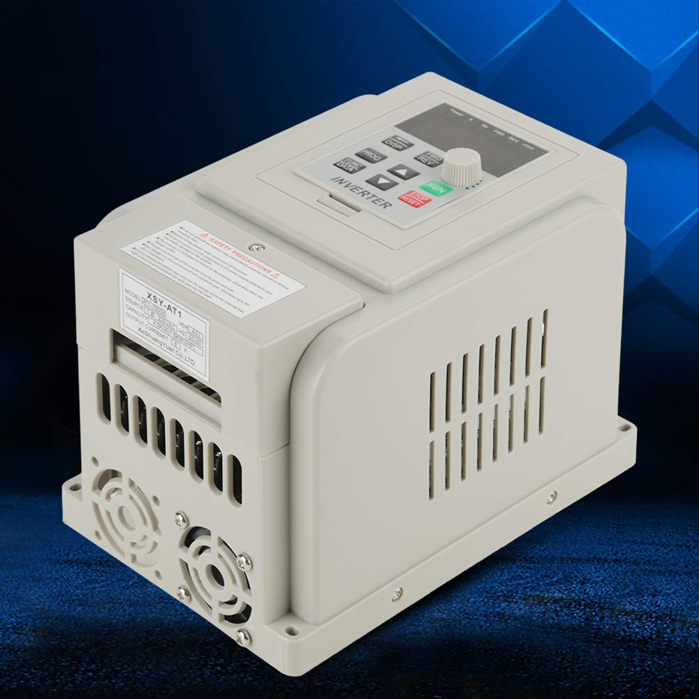 Nikou Inverter per Motori, 1,5 kW Regolatore di Frequenza VFD 220 V Variatore di Frequenza Regolatore Velocita per Motore Trifase, Ingresso Monofase Uscita Trifase, Protezione Multipla