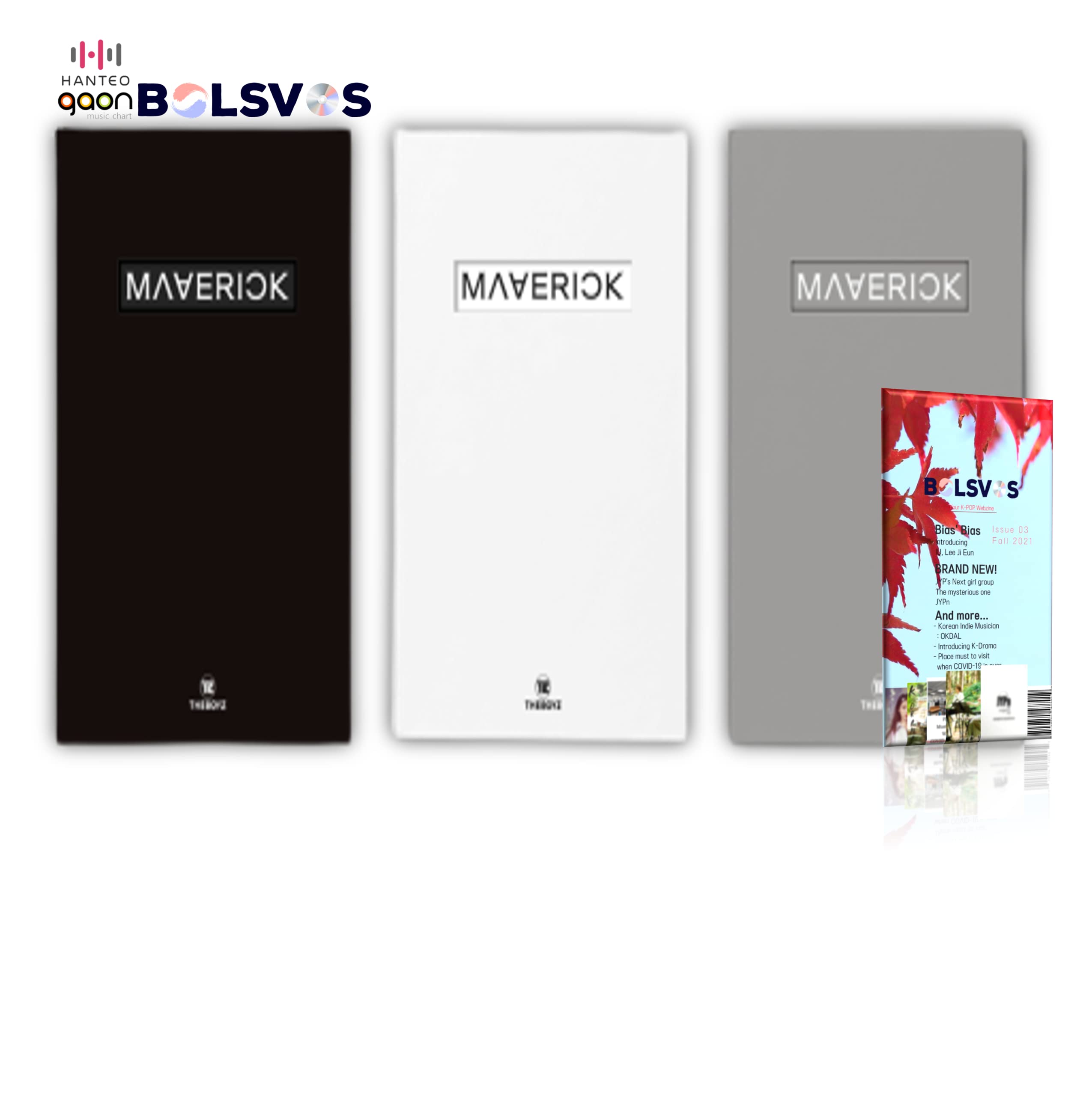 THE BOYZ - MAVERICK [RANDOM ver.] (3rd Single Album) 1Album+BolsVos K-POP Webzine (22p), Decorative Stickers, Photocards
