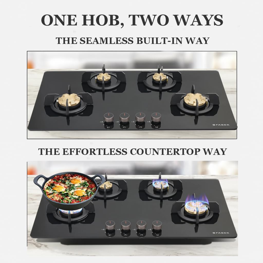 Faber HOB PRIME HT904 CRS BR CI AI hob with built-in and countertop installation option
