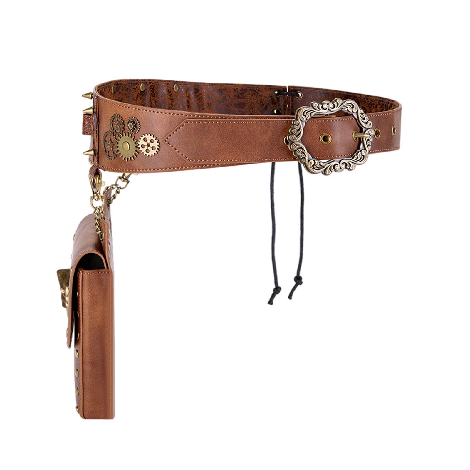 Marsupio retrò Steampunk con cinghia regolabile accessorio da viaggio marsupio per cosplay e appassionati di moda medievale festival marsupio
