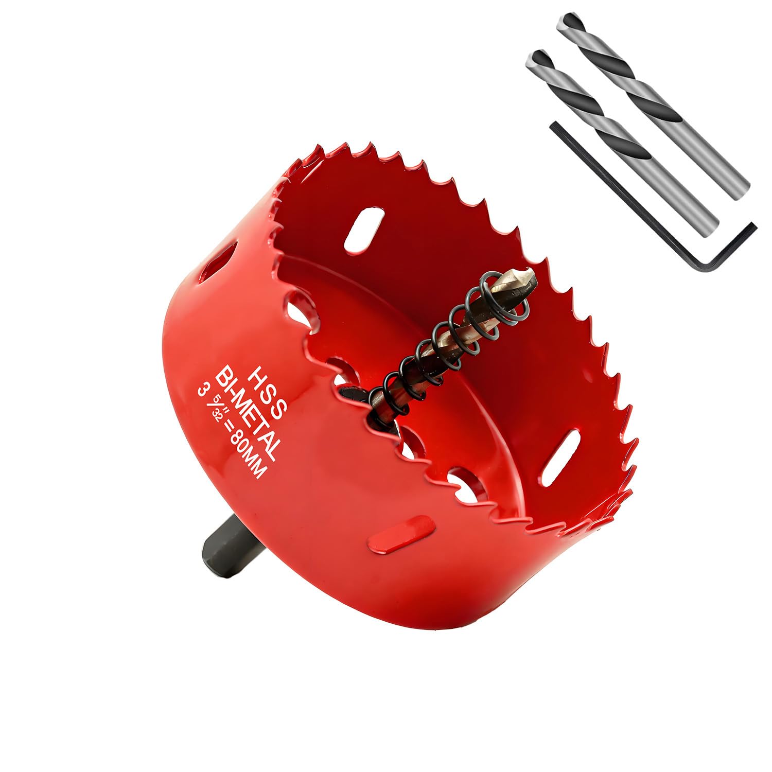 80 mm HSS Bi-Metal Hole Saw，Hole Saw Cutter for Drilling Soft Metal, Wood, PVC Board and Plastic for Cutting Circular Holes — image 1