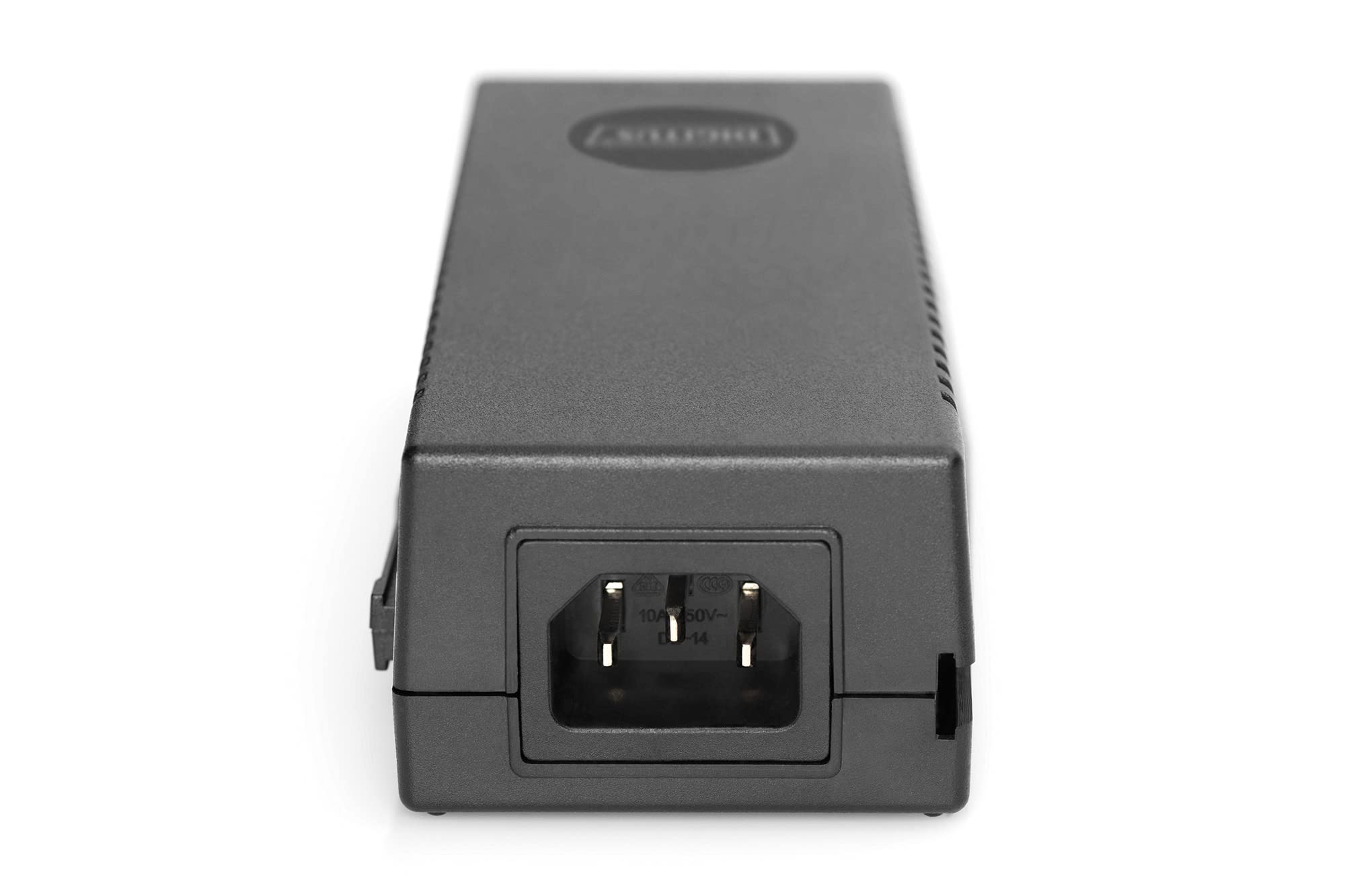 DIGITUS Ethernet PoE+ Injecteur - 10 Gigabit - Budget Power Over Ethernet de 30 W - IEEE 802.3af/at - Détection Automatique des périphériques PoE - Portée de 100m - Noir