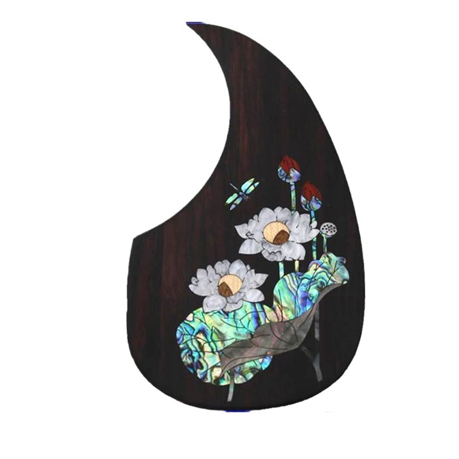 Maskownica Do Gitary Akustycznej Gitara Z Litego Drewna Inkrustowana Kolorowymi Muszlami Solidny Drewniany Ochraniacz Dłoni Tylna Część Gitary Pickguard(N)