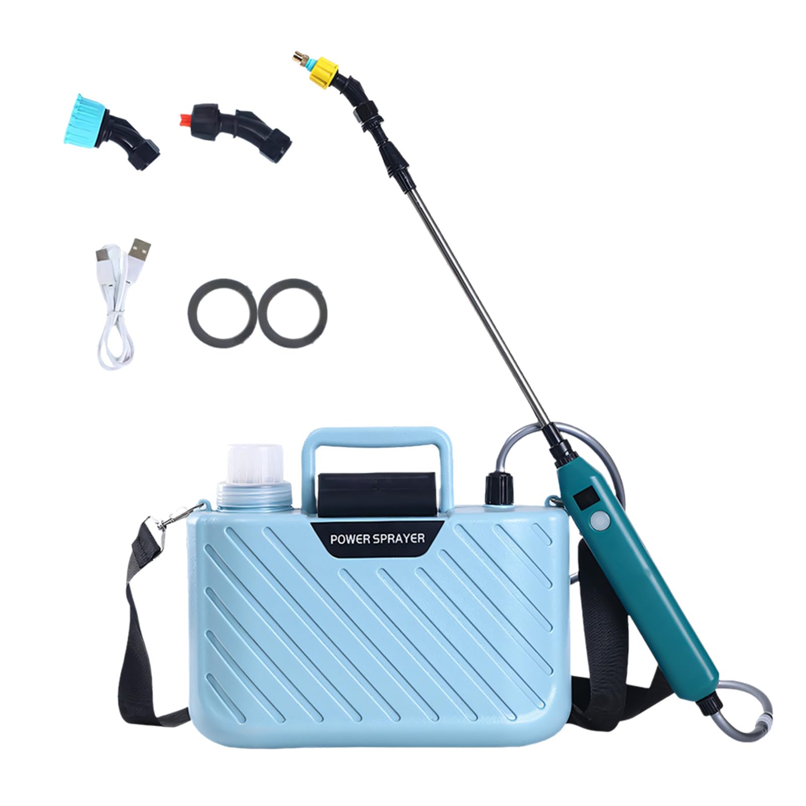 Gardening Water Equipment with Adjustable Rod and Two Sprinkling Modes for Various Applications Handheld Garden Sprayer