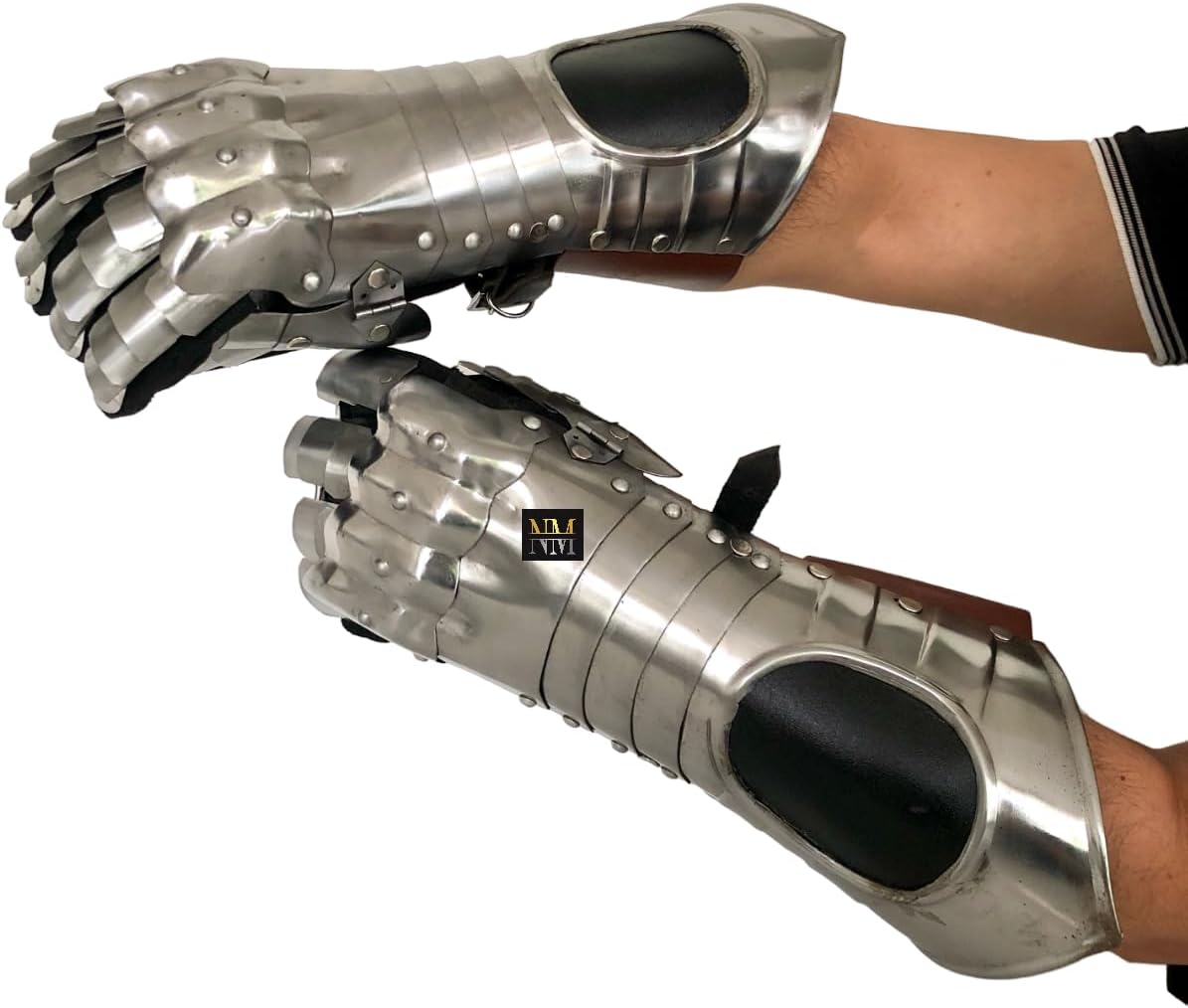 NauticalMart Black Ice Gauntlets Perfect for Medieval Costume Re-Enactment & LARP Armour