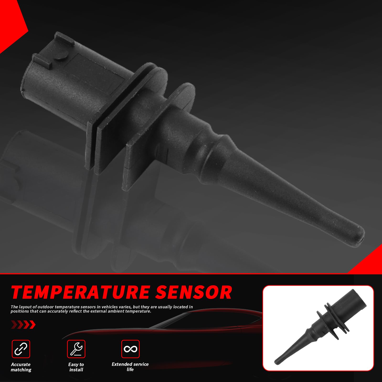 Sensor De Temperatura Exterior Para BMW E46, E87, E90, E65, E38 - Repuesto OEM 65816936953