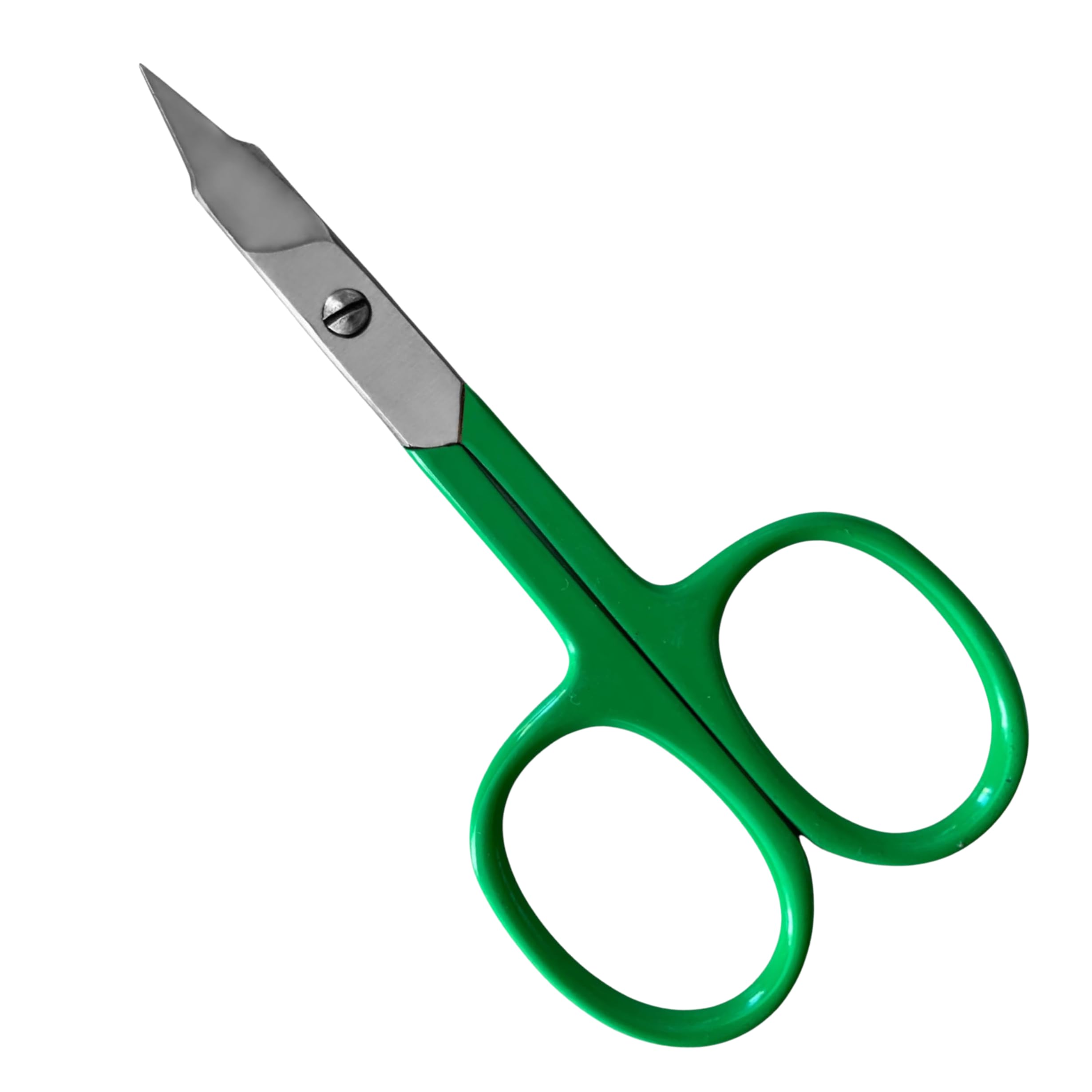 Asm Instruments Women's Multi Asm Premium Nail Scissors Curved Manicure Cuticle Scissors - Heavy Duty Cuticle Trimmer For Eyebrow, Beard & Nose Hair Trimming 3.75" - Ideal Christmas Gifts For & Men (Green)