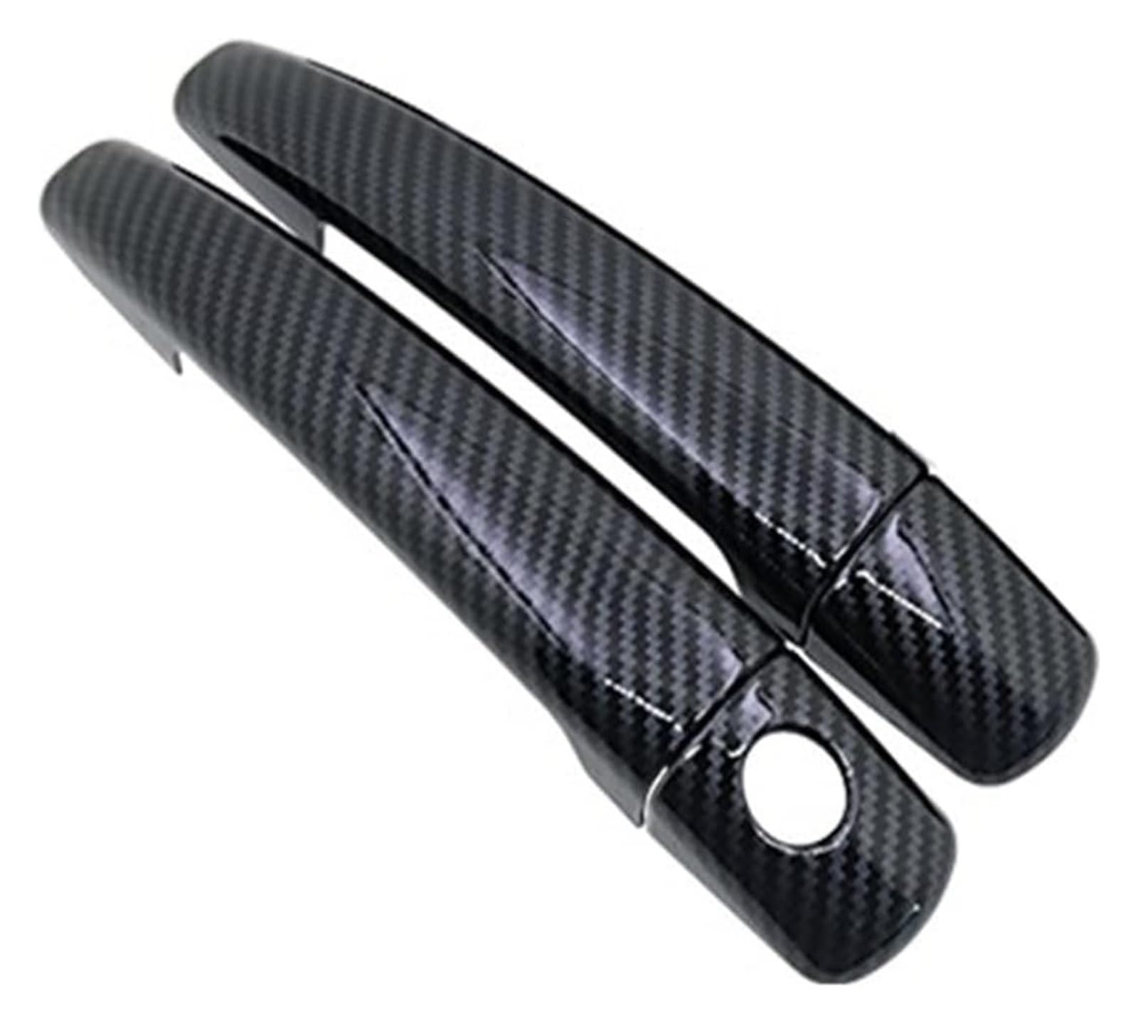 QWQTHGS Car Exterior Door Handle Cap for Berlingo 2008-2018 Carbon Fiber Car Handle ABS Chrome Door Handles Cover Accessories(6)