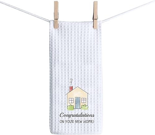 ZJXHPO Toalla de cocina para el hogar, felicitaciones por tu nuevo hogar, toalla de cocina, regalo de inauguración de la casa, regalo de