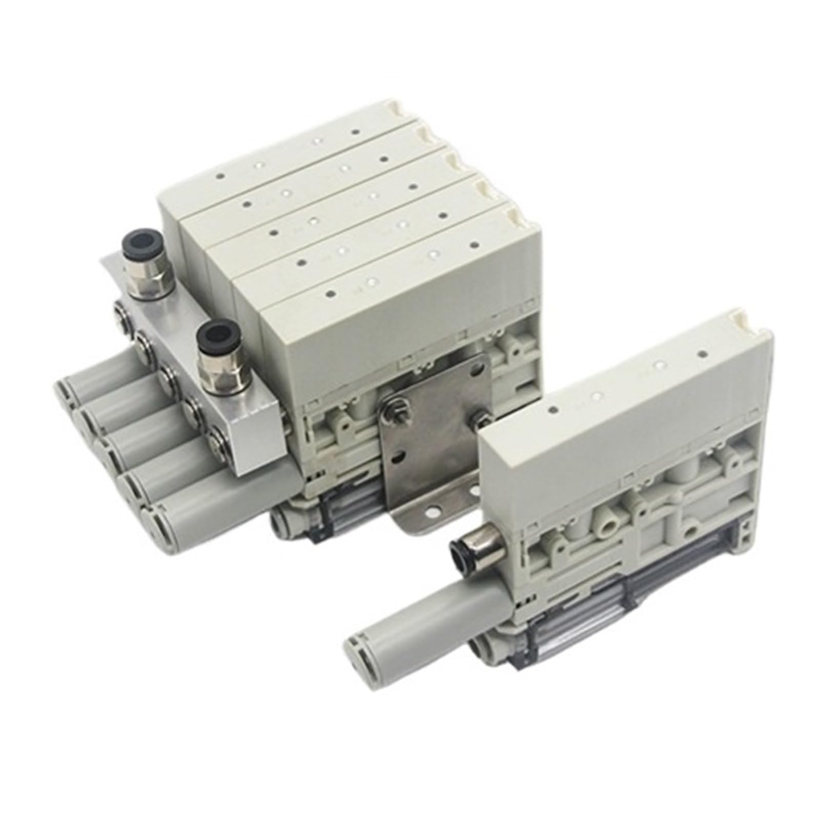 1 generator podciśnienia serii PZK z zaworem zwalniającym, zaworem nawiewu powietrza i cyfrowym przełącznikiem ciśnienia.(PZKA10K5C-06-B)