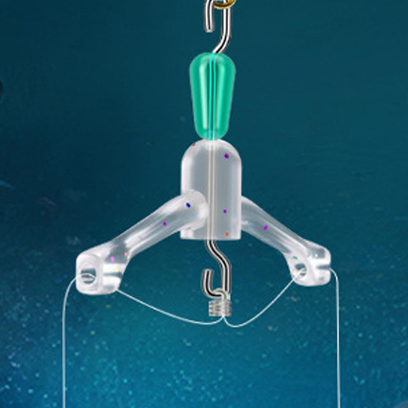 Líneas de pesca para bifurcación espacial, conexión de subhilos de pesca, sublíneas de pesca con anzuelo doble, conexión de cable inferior fuerte, accesorios de bifurcación para familias