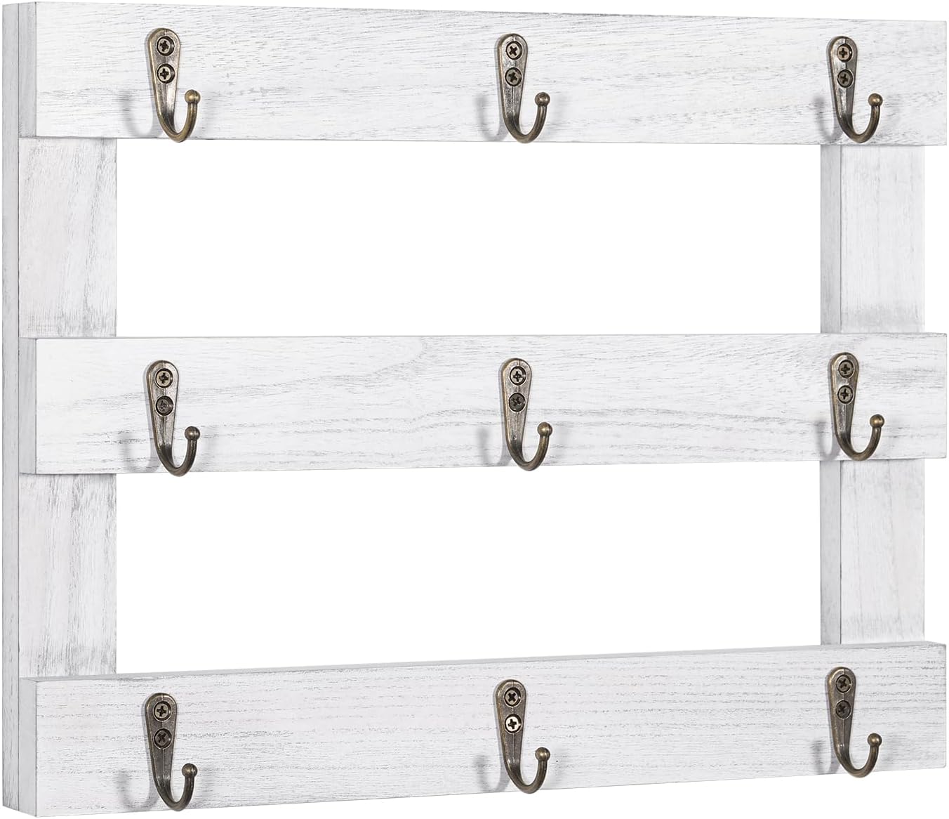 Amazon.com: Rustic Cup Rack with 9 Mug Hooks Mug Holder Cup Rack Wall ...