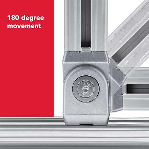 Miniatura 4 de 8020, 14011, 10 and 25 Series 2 Hole Flexible Pivot Joint Connector Fittings for Aluminum Extrusion Profile 180 Degree Adjustable Pivot Joint 1"