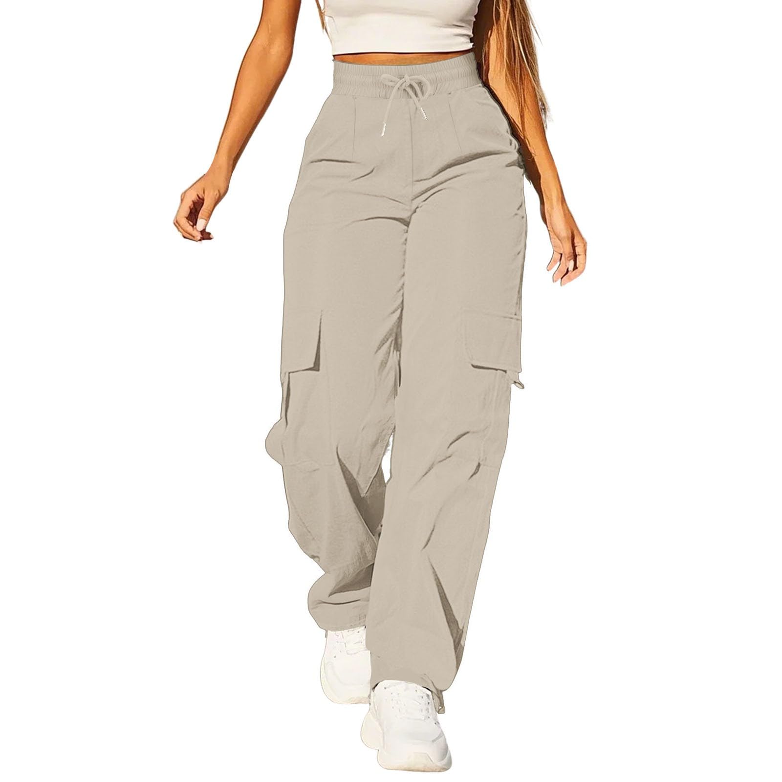 Shownicer Pantaloni 3/4 Cargo Donna: Comodi, Leggeri, Vita Alta Con Tasche - Perfetti Per L'Estate